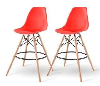 IRIS USA, Inc. Shell Bar Stool (IRI1889_19480733) - White - Set of 2