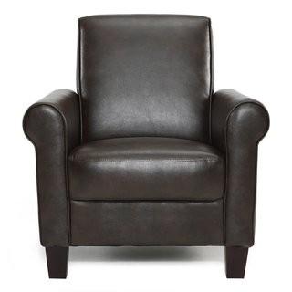 Three Posts Ravenwood Faux Leather Armchair (THPS3687_21687533) - Dk Brown