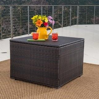 Mercury Row Benbow Wicker Deck Box (MCRW4659) - Brown 