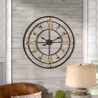 Union Rustic Oversized Arrow 30 Wall Clock (UNRS1637)
