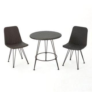 Wrought Studio Prewitt Outdoor Wicker 3 Piece Bistro Set (VRKG6310)