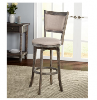 Darby Home Co Topeka 30 Swivel Bar Stool (DBHC9733)- Weathered Grey