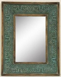 Bungalow Rose Unique Green Wall Mirror (BNRS2445)