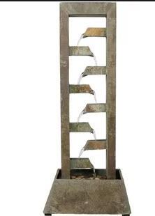Wildon Home Natural Stone/Copper Aveline Drop Slate Fountain (LO3361)