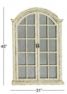 Antiqued Framed Mirror - Deco 79 18153 Wood Door Mirror
