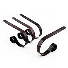 MANTLECLIP(R) STOCKING HOLDER 4-PACK IN BRUSHED COPPER