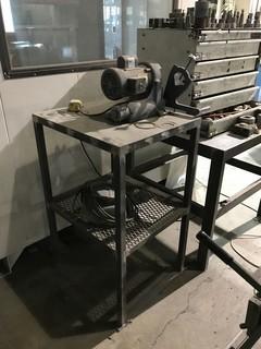 Shop Built Grinding Stand w/ Baldor 1/2HP Electric Motor and Hobart Foot Pedal
