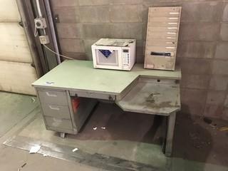 Lot of Desk and Microwave