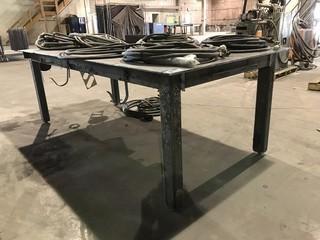 4' x 98" Steel Shop Table