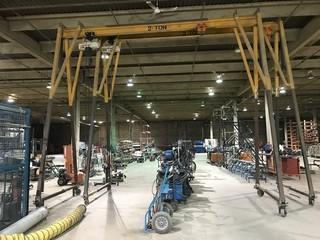 Mobile A-Frame 2-TON Hoist w/ Coffing 2-TON Electric Chain Hoist and Beam Roller