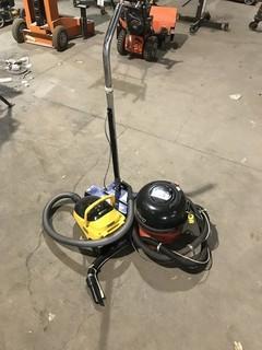 Lot of Henry Shop Vac, Kenmore Vacuum, and Miracle Mate Central Vac Attachment