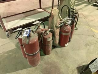 Lot of (9) Asst. Fire Extinguishers