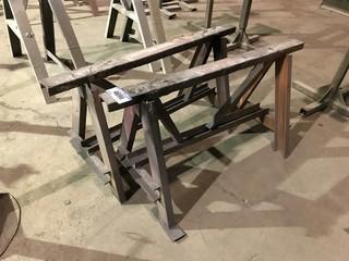 Lot of (2) Steel Sawhorses