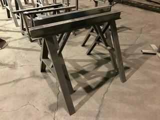 Lot of (2) Steel Sawhorses