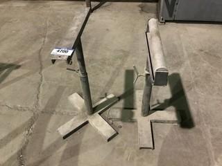 Lot of (1) Flat Stand and (1) Roller Stand