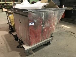 Forklift Dumping Bin on Casters