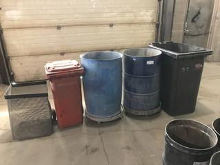 Lot of (5) Asst. Waste Bins