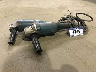 Lot of (2) Makita Angle Grinders