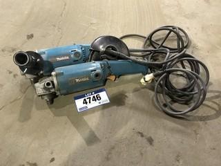 Lot of (2) Makita Angle Grinders