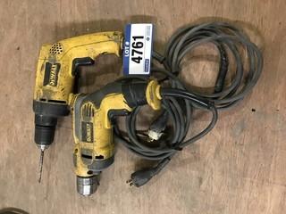 Lot of (2) DeWalt Electric Drills