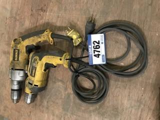 Lot of (2) DeWalt Electric Drills