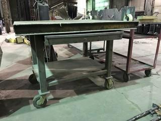 47" X 43" Steel Shop Work Bench on Casters