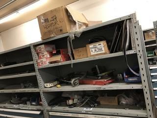 Contents of Shelving and Built -In Multi-Drawer Parts Cabinets Including Asst. Handles, Eye Bolts, Grease Nipples, Door Holders, Cable Clamps, Rope Rings, Strap Hinges, Thumb Latches, etc.