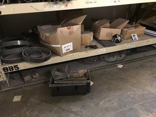 Contents of Racking Including Asst. PreCut and Shaped Steel, Latches, Rings, etc.