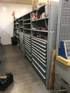 (5) Sections of Parts Chest and Shelving