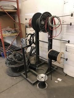 Wire Spool Rack w/ Asst. Wire