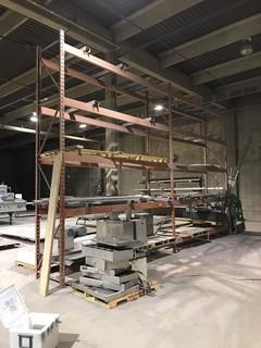 (2) Sections of  12' X 36" X 16' Pallet Racking