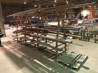 Double Sided Cantilever Racking w/ Contents IncludingPipe, Flat Bar, Rod, etc