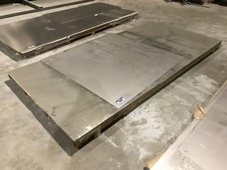 Lot of (4) Asst. Size Stainless Steel and Aluminum Sheets