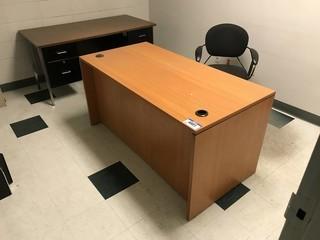 Lot of (2) Double Pedestal Desks