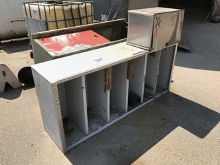 Lot of Workbench, Shelving and Truck Box