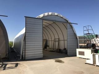 80' X 24' Quonset Tent w/ Sliding Barn Doors