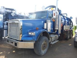 2007 FREIGHTLINER FLD120SD T/A Vacuum Tanker, 325,197 Km, 7,442 Hrs, c/w CAT C15 (550 HP), 18 Spd, 16,000 Lb Front. 46,000 Rear Axles, A/R Susp, 228" Wheelbase, Differential & Inter-Axle Lockups, 2005 PROXYWELD 13,033 Liter Single Compartment Vacuum Tank SN 05-0031 c/w HIBON 820 Blower c/w Hyd Drive, Hyd Gate, 4" & 6" Heated Rear Discharge Valves, Float Level Indicator, Cyclone & Silencer, Cabinets, 385/65R22.5 Front, 11R24.5 Rear Tires.
