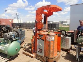 Raymond 20R40TF Electric Stand-up Forklift. 2-stage Mast, Charger. **NOTE: REQUIRES BATTERY, LOCATED IN STETTLER MAIN YARD**