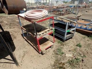 Lot of 2 3-tiered Shop Carts. **LOCATED IN STETTLER EAST YARD**