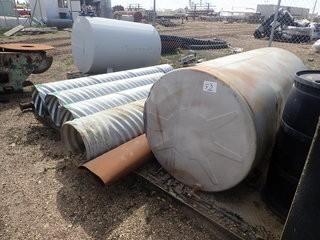 Lot of Westeel 300gal Single Wall Fuel Tank and 4pcs Short Culvert. **LOCATED IN STETTLER FAR EAST YARD**