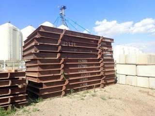 Lot of 12 Steel 8' X 14' Skids w/ Lifting Lugs. **LOCATED IN STETTLER EAST YARD**