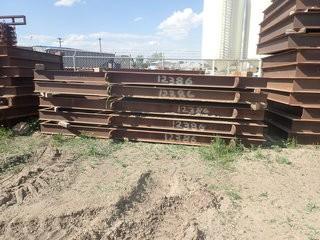 Lot of 5 Steel 8' X 10' Skids w/Lifting Lugs and 1 Small Steel Skid. **LOCATED IN STETTLER EAST YARD**