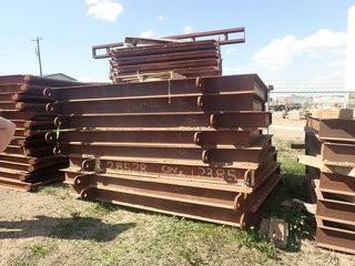 Lot of 8 Steel 8' X 10' Skids w/ Lifting Lugs, Steel 2'x7'6" Skid and Steel 5'x6' Skid. **LOCATED IN STETTLER EAST YARD**