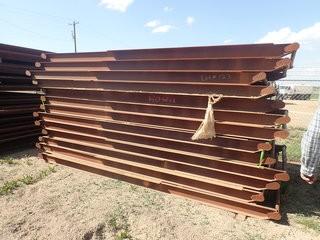 Lot of 12 Steel 6' X 8' Skids and 9 Steel 4'x2' Suitcase Skids. **LOCATED IN STETTLER EAST YARD**