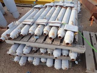 Lot of 18 Corlac 4" x 3'-6" 285psi Drying Sweet Vessels and (8) 4" x 3'-6" 285psi Discharge Sweet Vessels. **LOCATED IN STETTLER EAST YARD**