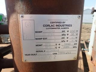 16" x 8' 1440psi Full Sour Vessel. **LOCATED IN STETTLER EAST YARD**