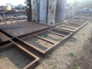Lot of 4 Steel 8' X 10' Skids w/Lifting Lugs. **LOCATED IN STETTLER EAST YARD**