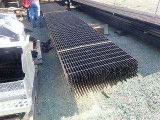 Lot of Approx. 9pcs 3/16 X 1 3X24 Steel Grating. **LOCATED IN STETTLER EAST YARD**