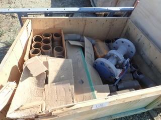 Lot of 4 Crates Asst. Processing Parts Including Actuators, Springs, Fittings, etc. **LOCATED IN STETTLER EAST YARD**