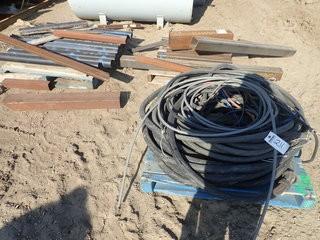 Lot of Heavy Duty Electrical Cable, Square Tube, and 3" Pipe Sections.**LOCATED IN STETTLER EAST YARD**